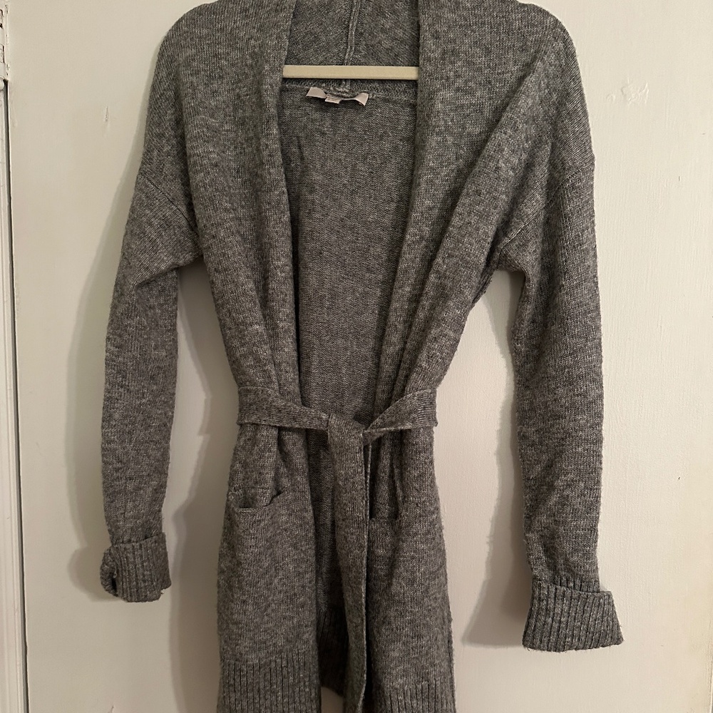 Gray Loft Sweater Cardigan - Small